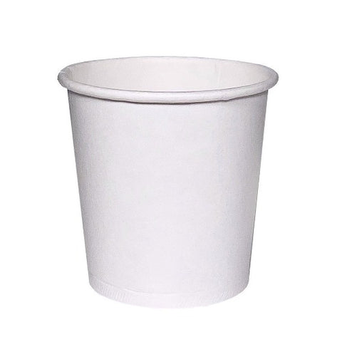 4oz Single Wall Compostable Coffee Cup (White) 50s
