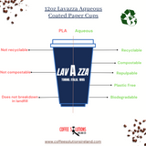 12oz Lavazza Compostable DW Cup 500s
