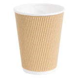 16oz Kraft Ripple Disposable Cup 500s