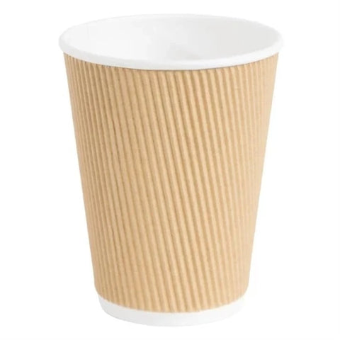 16oz Kraft Ripple Disposable Cup 500s