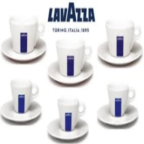 Lavazza 6 Espresso Cups & Saucers