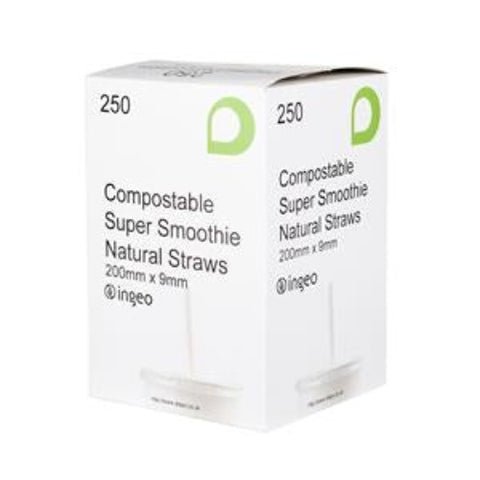 Compostable Smoothie White Straws