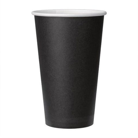 8oz Smooth Black Double Wall Disposable Cup 500s