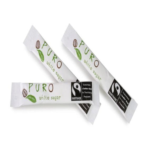 Puro Fairtrade White Sugar Sticks